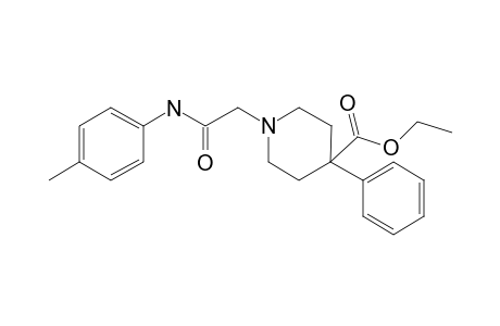 Piperidine-4-carboxylic acid, 4-phenyl-1-(p-tolylcarbamoylmethyl)-, ethyl ester