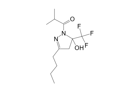 3-butyl-1-isobutyryl-5-(trifluoromethyl)-4,5-dihydro-1H-pyrazol-5-ol