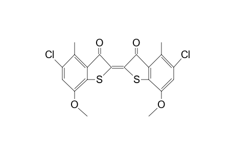 Benzo[b]thiophen-3(2H)-one, 5-chloro-2-(5-chloro-7-methoxy-4-methyl-3-oxobenzo[b]thien-2(3H)-ylidene)-7-methoxy-4-methyl-