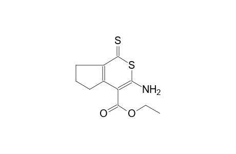 ethyl 3-amino-1-thioxo-1,5,6,7-tetrahydrocyclopenta[c]thiopyran-4-carboxylate