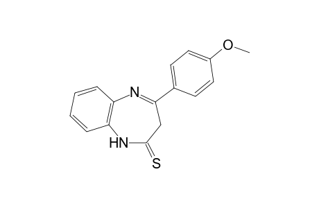 1,3-dihydro-4-(p-methoxyphenyl)-2H-1,5-benzodiazepine-2-thione