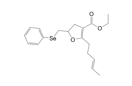 5-[(E)-pent-3-enyl]-2-[(phenylseleno)methyl]-2,3-dihydrofuran-4-carboxylic acid ethyl ester