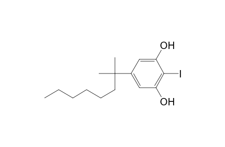 1,3-Benzenediol, 5-(1,1-dimethylheptyl)-2-iodo-