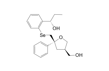 1-{2-[[(S)-4-(Hydroxynethyl)-2-phenyltetrahydrofuran-2-yl]methylselanyl]phenyl}propan-1-ol