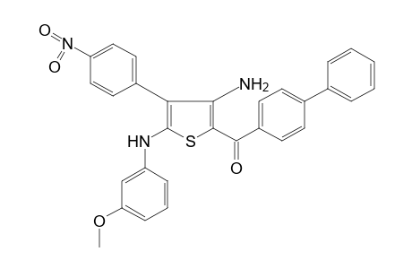 3-amino-5-(m-anisidino)-4-(p-nitrophenyl)-2-thienyl 4-biphenylyl ketone