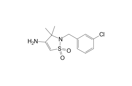 2-[(3-chlorophenyl)methyl]-3,3-dimethyl-1,1-bis(oxidanylidene)-1,2-thiazol-4-amine