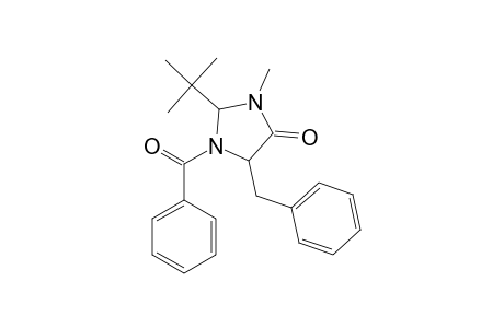 4-Imidazolidinone, 1-benzoyl-2-(1,1-dimethylethyl)-3-methyl-5-(phenylmethyl)-, (2R-cis)-