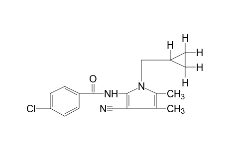 p-chloro-N-[3-cyano-1-(cyclopropylmethyl)-4,5-dimethylpyrrol-2-yl]benzamide