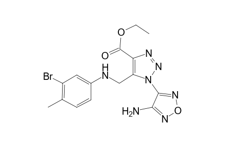 1H-1,2,3-triazole-4-carboxylic acid, 1-(4-amino-1,2,5-oxadiazol-3-yl)-5-[[(3-bromo-4-methylphenyl)amino]methyl]-, ethyl ester