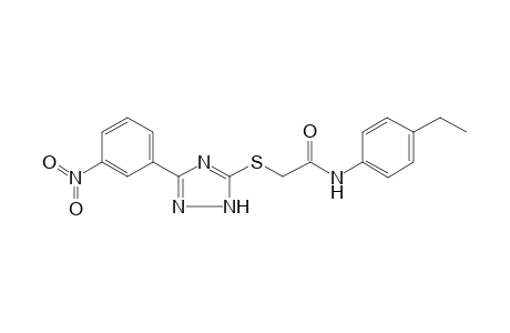 N-(4-ethylphenyl)-2-[[5-(3-nitrophenyl)-1H-1,2,4-triazol-3-yl]sulfanyl]acetamide