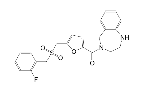 1H-1,4-benzodiazepine, 4-[[5-[[[(2-fluorophenyl)methyl]sulfonyl]methyl]-2-furanyl]carbonyl]-2,3,4,5-tetrahydro-