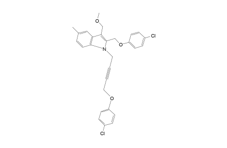 1-[4-(p-chlorophenoxy)-2-butynyl]-2-[(p-chlorophenoxy)methyl]-3-(methoxymethyl)-5-methylindole