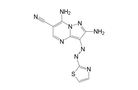 2,7-Diamino-3-(thiazol-2-yldiazenyl)pyrazolo[1,5-a]pyrimidine-6-carbonitrile