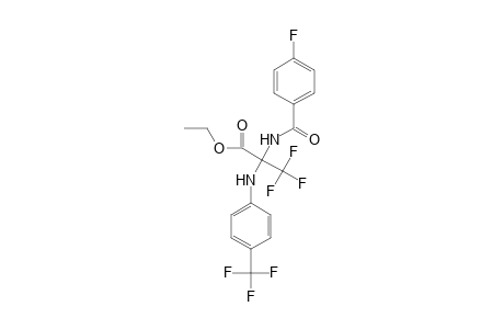 Ethyl 3,3,3-trifluoro-2-(4-fluorobenzamido)-2-[3-(trifluoromethyl)anilino]propionate