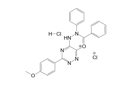 7-(p-Methoxyphenyl)-2,3-diphenyl-1,2,4-triazino[5,6-e]-1,3,4-oxadiazinium chloride hydrchloride salt