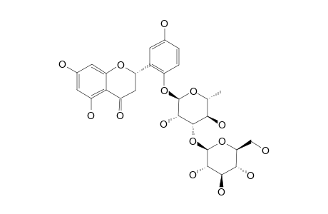 (2-S)-5,7,5'-TRIHYDROXYFLAVANONE_2'-O-BETA-D-GLUCOPYRANOSYL-(1->3)-ALPHA-L-RHAMNOPYRANOSIDE