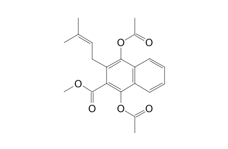 2-Naphthoic acid, 1,4-diacetoxy-3-(3-methyl-2-butenyl)-, methyl ester