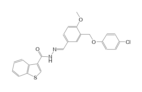 N'-((E)-{3-[(4-chlorophenoxy)methyl]-4-methoxyphenyl}methylidene)-1-benzothiophene-3-carbohydrazide