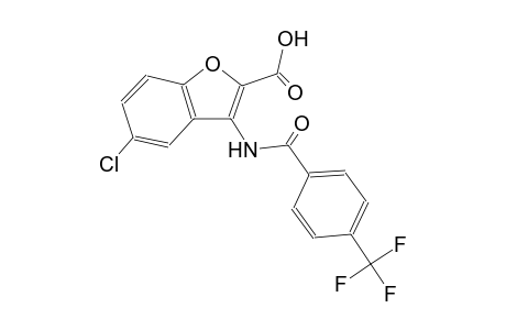 2-benzofurancarboxylic acid, 5-chloro-3-[[4-(trifluoromethyl)benzoyl]amino]-