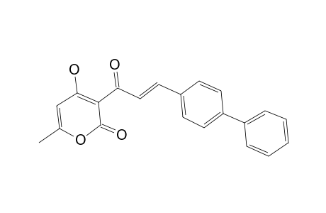 4-Hydroxy-6-methyl-3-[3-(4-phenylphenyl)prop-2-enoyl]pyran-2-one