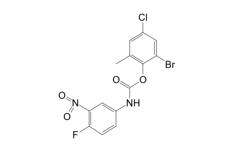 4-fluoro-3-nitrocarbanilic acid, 6-bromo-4-chloro-o-tolyl ester
