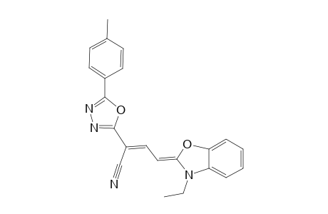 1,3,4-oxadiazole-2-acetonitrile, .alpha.-[2-(3-ethyl-2(3H)-benzoxazolylidene)ethylidene]-5-(4-methylphenyl)-