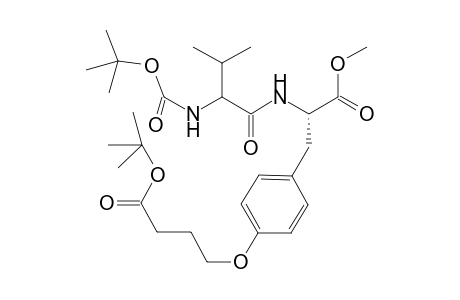 t-Butyl 4-{4-[2-(2-t-butoxycarbonylamino-3-methylbutyrylamino)-2-methoxycarbonyl-ethyl]phenoxy}butyrate