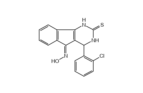 4-(o-CHLOROPHENYL)-1,3-DIHYDRO-2-THIO-2H,5H-INDENO[1,2-d]PYRIMIDIN-2,5(4H)-DIONE, 5-OXIME