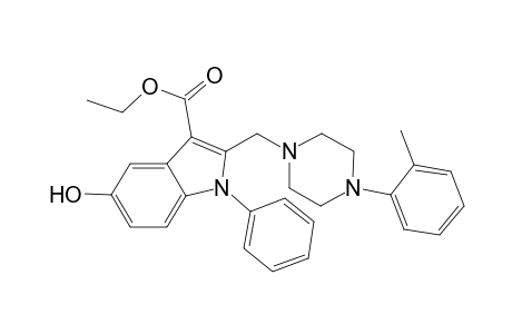 5-Hydroxy-2-[[4-(2-methylphenyl)-1-piperazinyl]methyl]-1-phenyl-3-indolecarboxylic acid ethyl ester