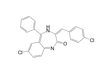 (3E)-7-chloranyl-3-[(4-chlorophenyl)methylidene]-5-phenyl-4H-1,4-benzodiazepin-2-one