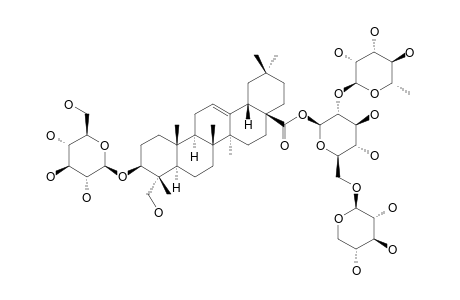 LONICEROSIDE-C;#1;3-O-BETA-D-GLUCOPYRANOSYL-HEDERAGENIN-28-O-ALPHA-L-RHAMNOPYRANOSYL-(1->2)-[BETA-D-XYLOPYRANOSYL-(1->6)]-BETA-D-GLUCOPYRANOSYLESTER