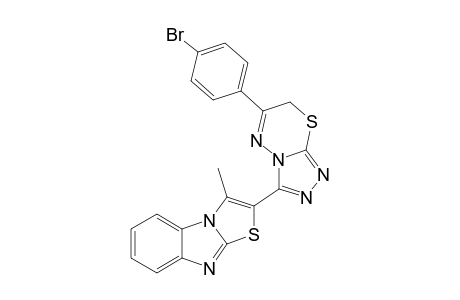 3-Methyl-2-[6-(4-bromophenyl)-7H-1,2,4-triazolo[3,4-b]-1,3,4-thiadiazin-3-yl]thiazolo[3,2-a]benzimidazole