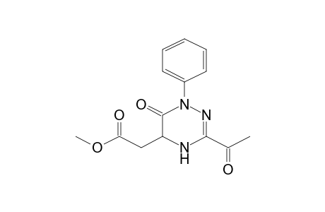 (3-Acetyl-6-oxo-1-phenyl-1,4,5,6-tetrahydro[1,2,4]triazin-5-yl)acetic acid, methyl ester