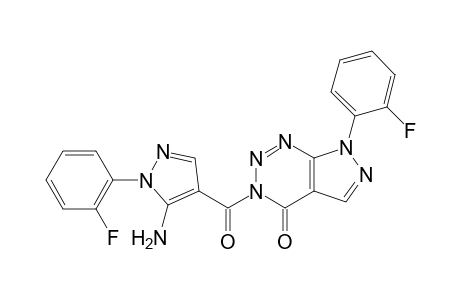 3-[5-Amino-1-(2-fluorophenyl)-1H-pyrazol-4-ylcarbonyl]-7-(2-fluorophenyl)-3,7-dihydro-4H-pyrazolo[3,4-d][1,2,3]triazin-4-one