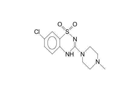 7-Chloro-3-(4-methyl-1-piperazinyl)-2H-1,2,4-benzothiadiazin-1,1-dioxide