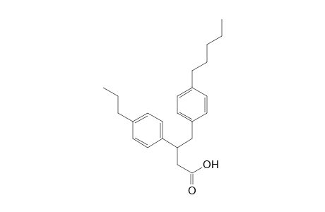 Benzenebutanoic acid, 4-pentyl-.beta.-(4-propylphenyl)-