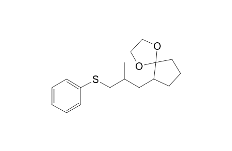 6-(2-Methyl-3-(phenylthio)propyl)-1,4-dioxaspiro[4.4]nonane