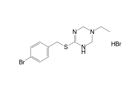 6-[(p-bromobenzyl)thio]-3-ethyl-1,2,3,4-tetrahydro-s-triazine, monohydrobromide