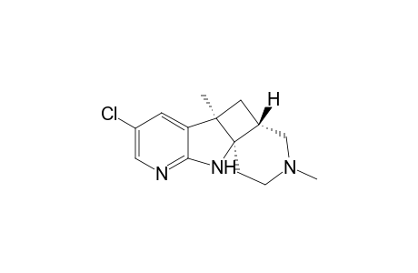 (+-)-(4aRS,5aRS,10aRS)-7-Chloro-3,5a-dimethyl-1,2,4,4a,5,5a,10-octahydropyrido[4",3":2',3']cyclobuta[1',2':4,5]pyrrolo[2,3-b]pyridine