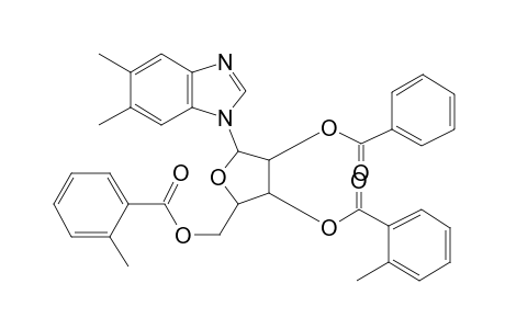 1-(2-D-Benzoyl-3,5-di-o-toluyl-.beta.-D-ribofuranosyl)-5,6-dimethylbenzimidazole