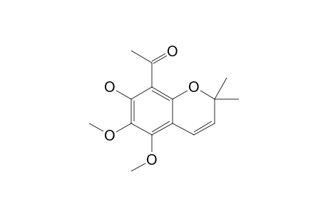 8-ACETYL-7-HYDROXY-5,6-DIMETHOXY-2,2-DIMETHYL-2H-1-BENZOPYRAN