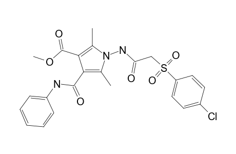 Methyl 4-(anilinocarbonyl)-1-{[2-(4-chlorobenzsulfonyl)acetyl]amino}-2,5-dimethyl-1H-pyroole-3-carboxylate