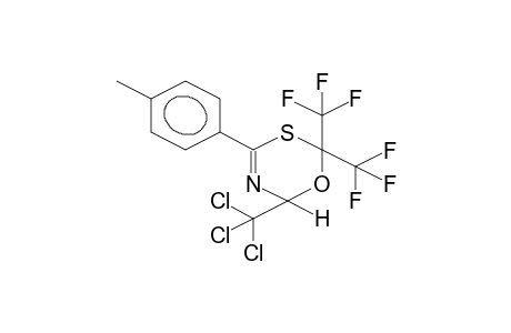 2,2-BIS(TRIFLUOROMETHYL)-4-(PARA-TOLYL)-6-TRICHLOROMETHYL-6H-1,3,5-OXATHIAZINE