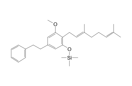 Phenol, 2-(3,7-dimethyl-2,6-octadienyl)-3-methoxy-5-(2-phenylethyl)-, (E)-, tms