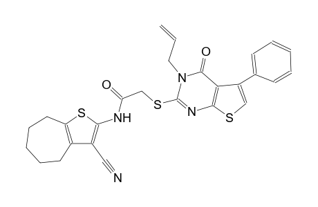 acetamide, N-(3-cyano-5,6,7,8-tetrahydro-4H-cyclohepta[b]thien-2-yl)-2-[[3,4-dihydro-4-oxo-5-phenyl-3-(2-propenyl)thieno[2,3-d]pyrimidin-2-yl]thio]-