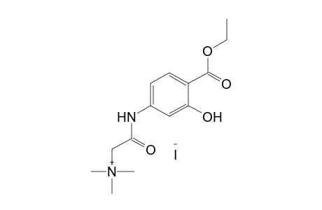 {[(4-CARBOXY-3-HYDROXYPHENYL)CARBAMOYL]METHYL}TRIMETHYLAMMONIUM IODIDE, ETHYL ESTER