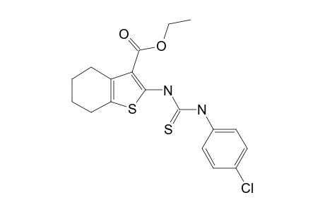 2-[3-(4-CHLOROPHENYL)-THIOUREIDO]-4,5,6,7-TETRAHYDROBENZO-[B]-THIOPHENE-3-CARBOXYLIC-ACID-ETHYLESTER