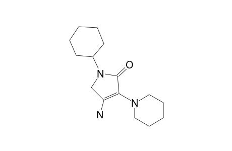 2H-pyrrol-2-one, 4-amino-1-cyclohexyl-1,5-dihydro-3-(1-piperidinyl)-