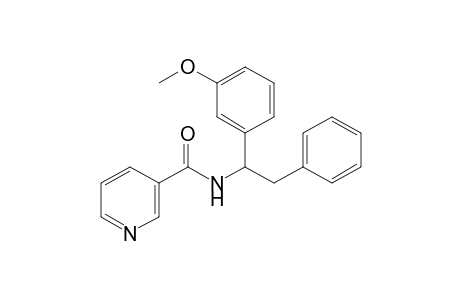 N-[1-(m-methoxyphenyl)-2-phenylethyl]nicotinamide