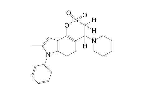 8-methyl-7-phenyl-4-piperidino-4,5,6,7-tetrahydro-3H-1,2-oxathiino[6,5-e]indole, 2,2-dioxide